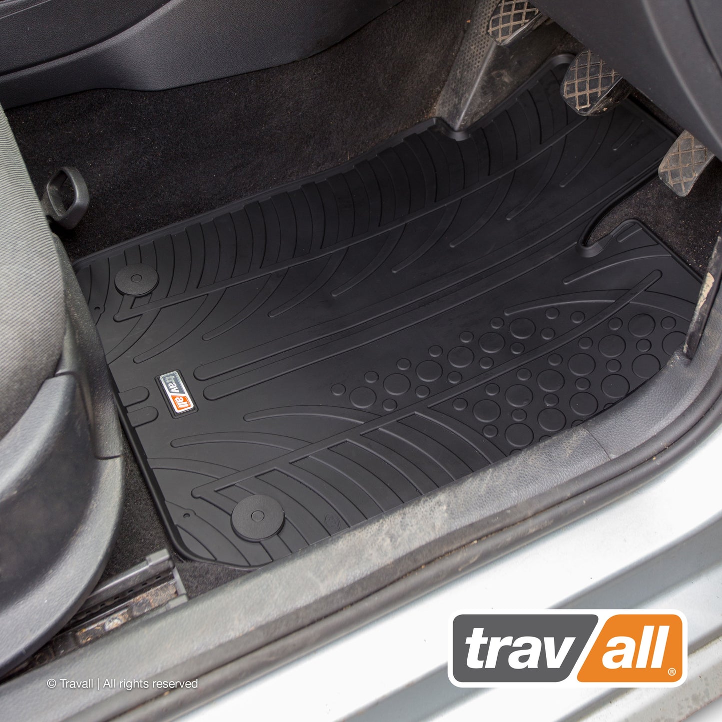 VOLKSWAGEN POLO HATCHBACK 2009-2017 and SKODA Fabia HATCHBACK 2014-2021 Rubber Car Mats Set (4 Mats)