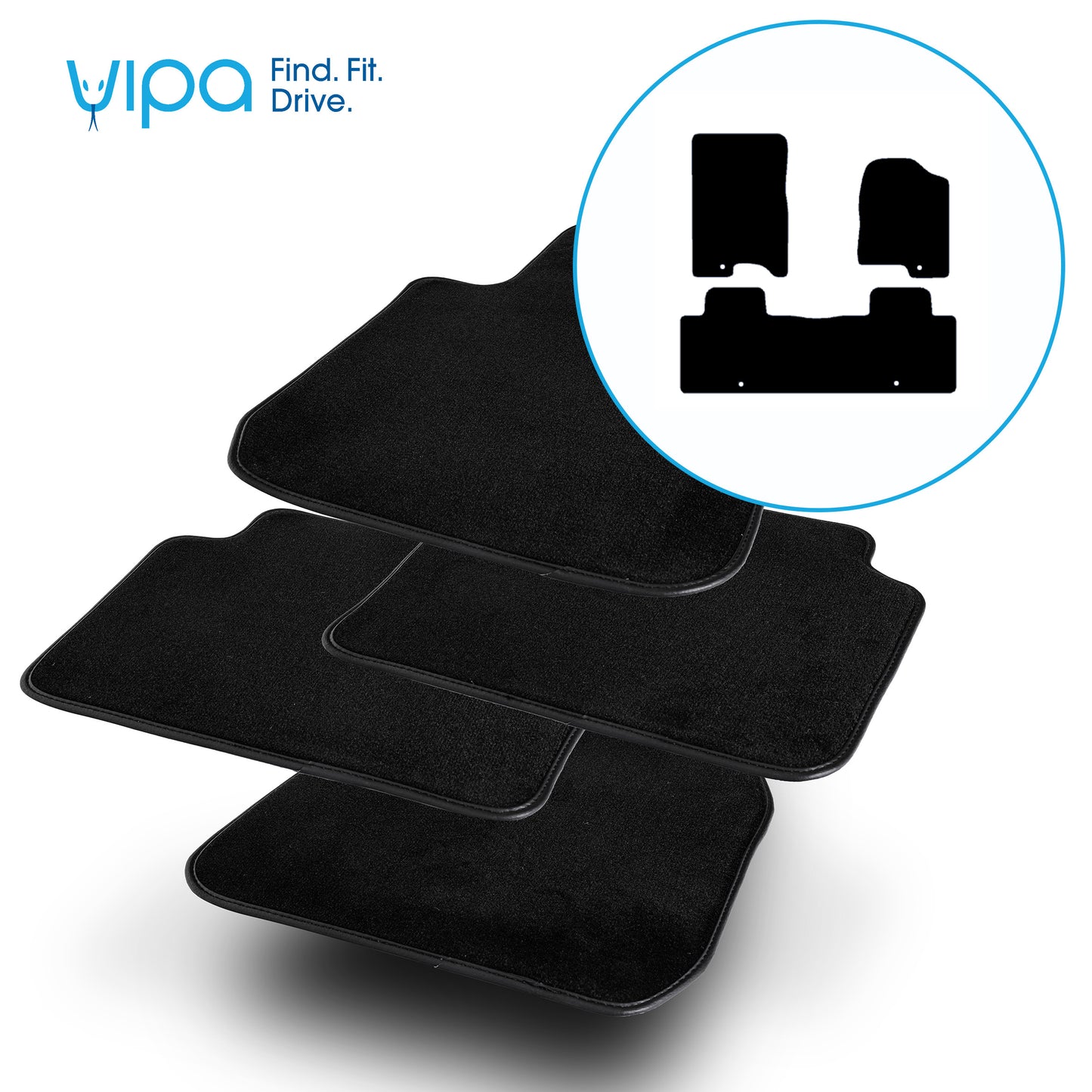 SSANGYONG MUSSO MANUAL PICKUP 2018 ONWARDS - CAR MAT SET