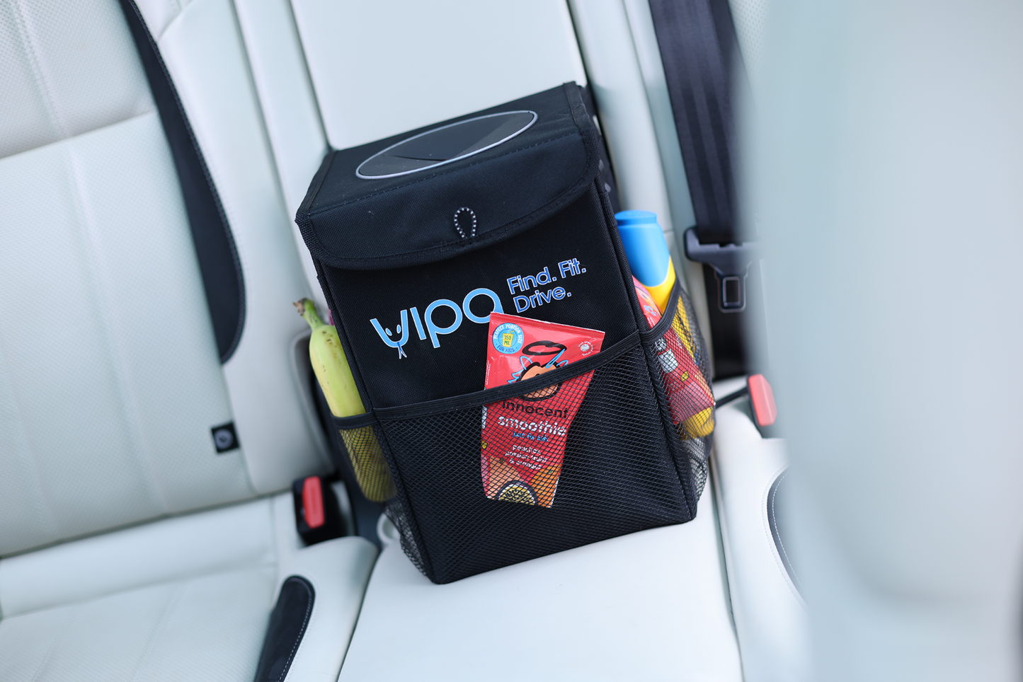 Large In-Car Litter Bin,10 Litre Capacity. Waterproof and Durable with Straps to Secure in Place. Keep Your Car or Van Tidy. Includes Storage Pockets.