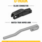 Nissan Note E11 MPV - Wiper connector and arm fitting illustration - U-HOOK