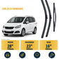Vauxhall Meriva MPV - Wiper blade overview with generic white vehicle illustration