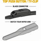 Mazda CX-5 SUV - Wiper connector and arm fitting illustration - TOP PUSH BUTTON / TY-CLIP