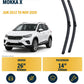 Vauxhall Mokka / Mokka X SUV - Wiper blade overview with generic white vehicle illustration
