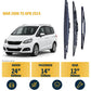 Nissan Note E11 MPV - Wiper blade overview with generic white vehicle illustration
