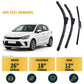 Skoda Fabia Hatchback - Wiper blade overview with generic white vehicle illustration