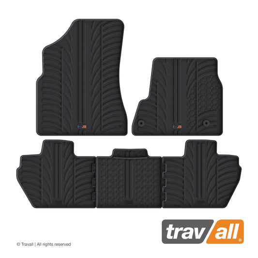 PEUGEOT PARTNER TEPEE, CITROEN BERLINGO MULTISPACE 2008-2017 Rubber Car Mats Set (5 Mats)