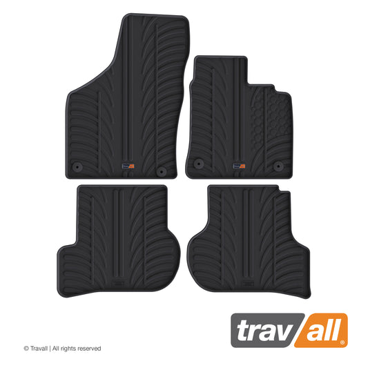 VW VOLKSWAGEN GOLF and JETTA 2003 to 2012 & VW SCIROCCO 2008 to 2018 Rubber Car Mat Set (4 Mats) suitable for VW round foot well fixing points