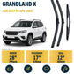 Vauxhall Grandland X SUV - Wiper blade overview with generic white vehicle illustration