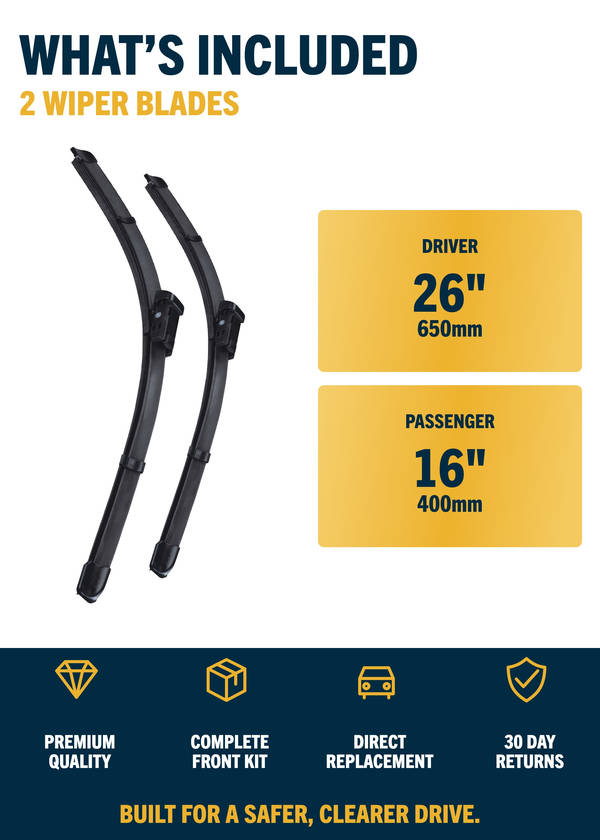 Hyundai Tucson SUV - Included wiper blades and sizes