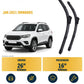 Hyundai Tucson SUV - Wiper blade overview with generic white vehicle illustration