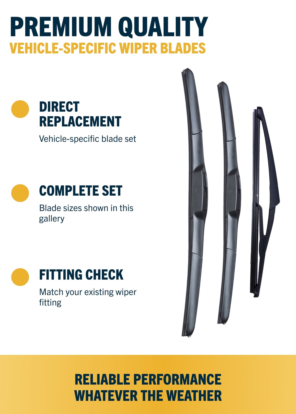Hybrid wiper blade construction