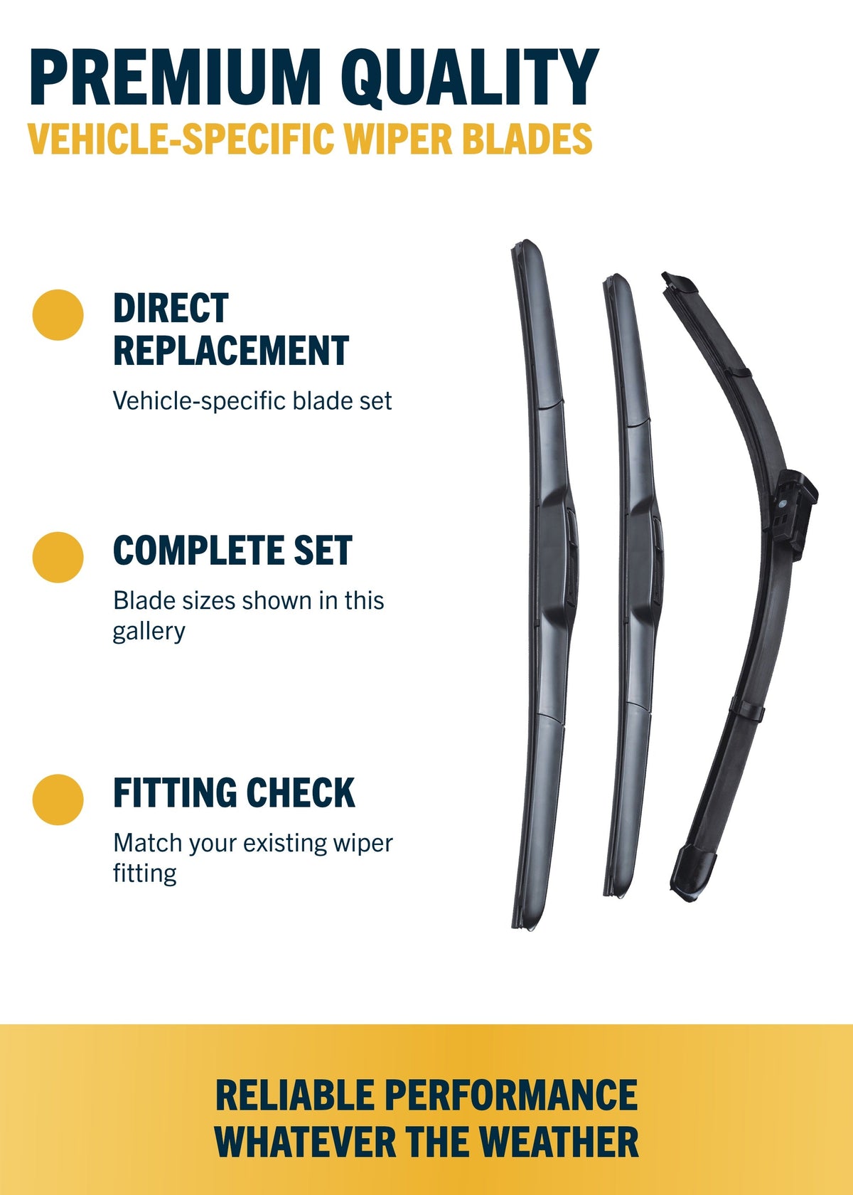 Hybrid wiper blade construction