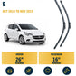 Vauxhall Corsa E Hatchback wiper blade overview