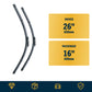 Vauxhall Corsa E Hatchback wiper blades included and sizes