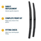 Direct-fit wiper blade construction