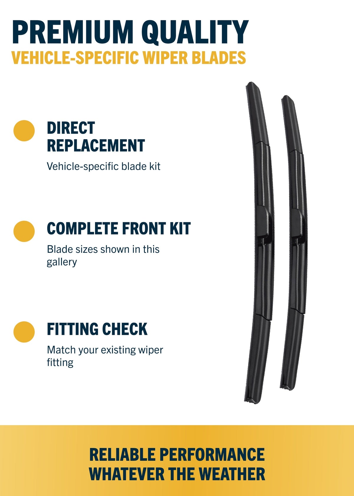 Direct-fit wiper blade construction