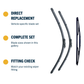 Direct-fit wiper blade construction
