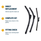 Direct-fit wiper blade construction