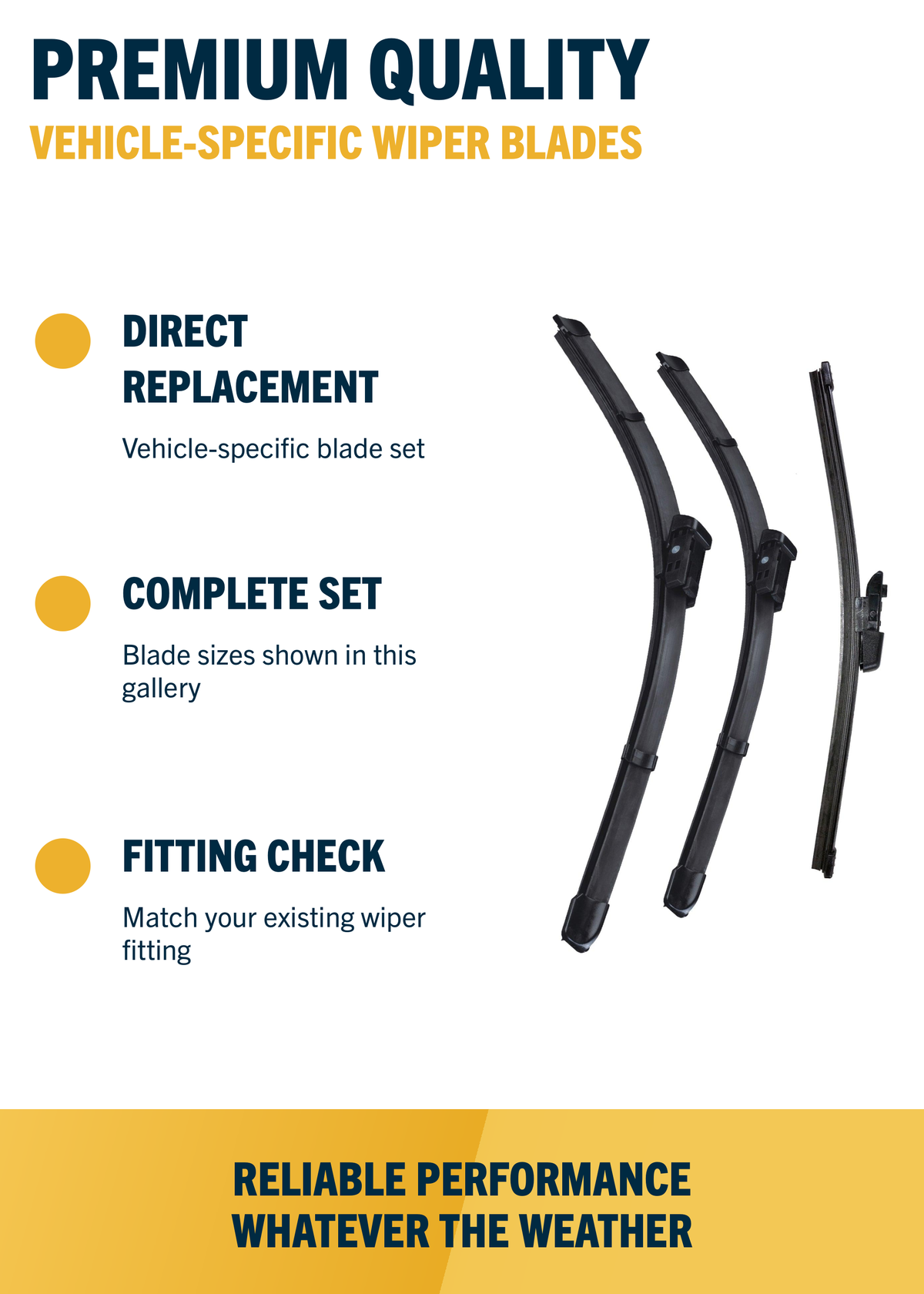 Direct-fit wiper blade construction