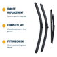 Direct-fit wiper blade construction