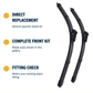 Direct-fit wiper blade construction