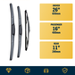 Kia Sportage SUV wiper blades included and sizes
