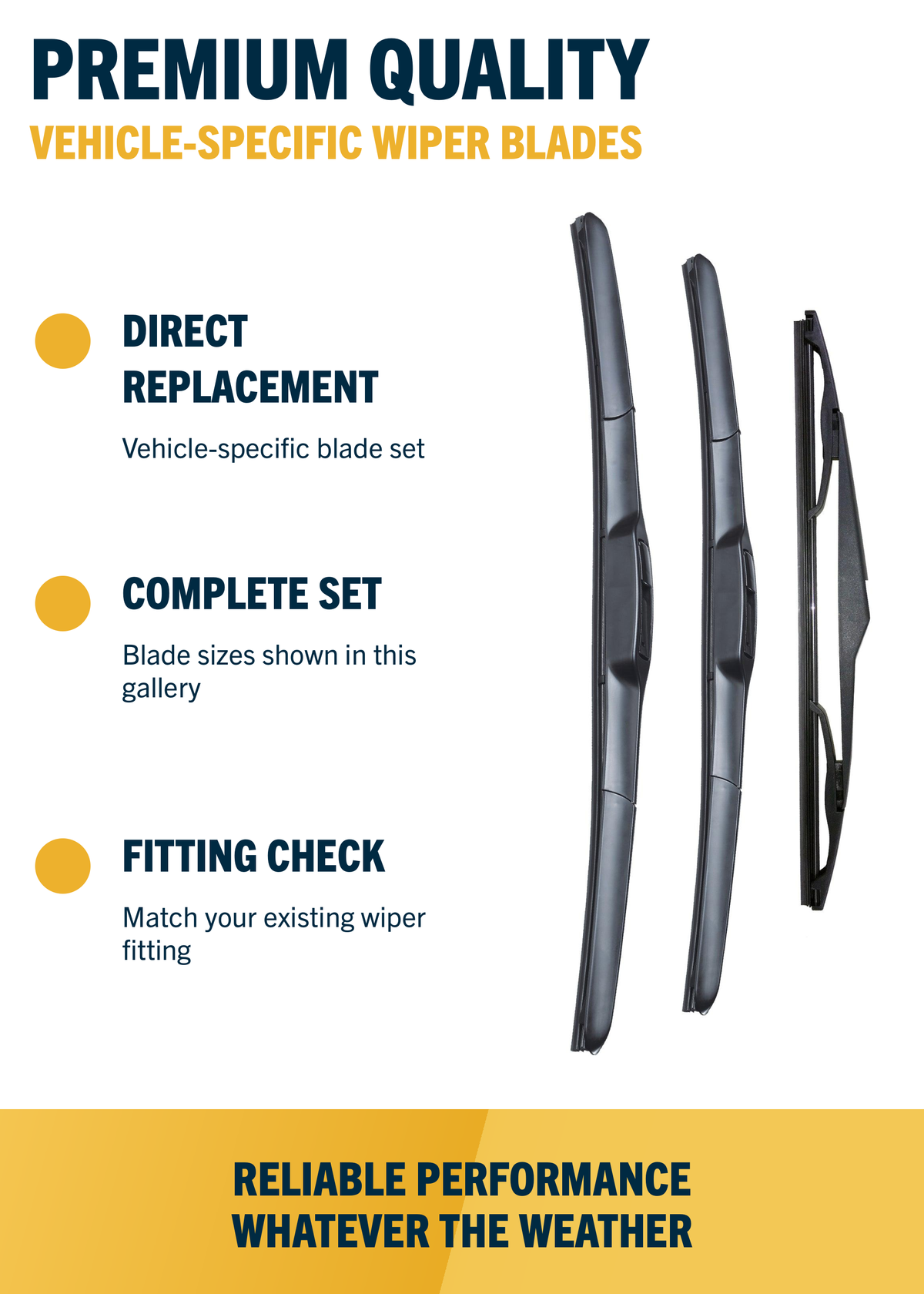 Hybrid wiper blade construction