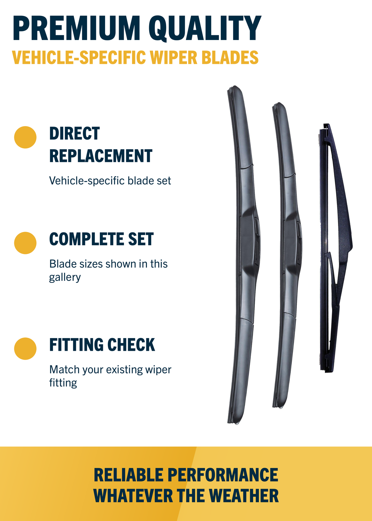 Hybrid wiper blade construction