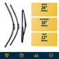 Vauxhall Corsa D Hatchback wiper blades included and sizes