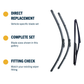 Direct-fit wiper blade construction