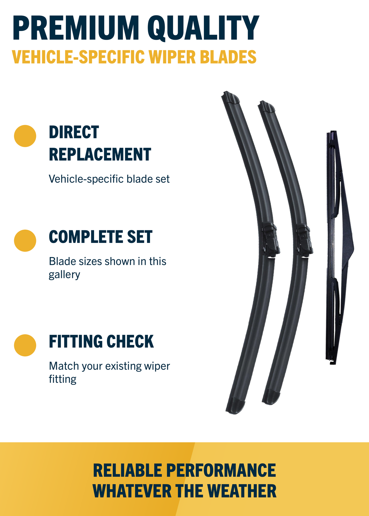 Direct-fit wiper blade construction