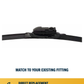top push button / TY-clip front wiper fitting close-up