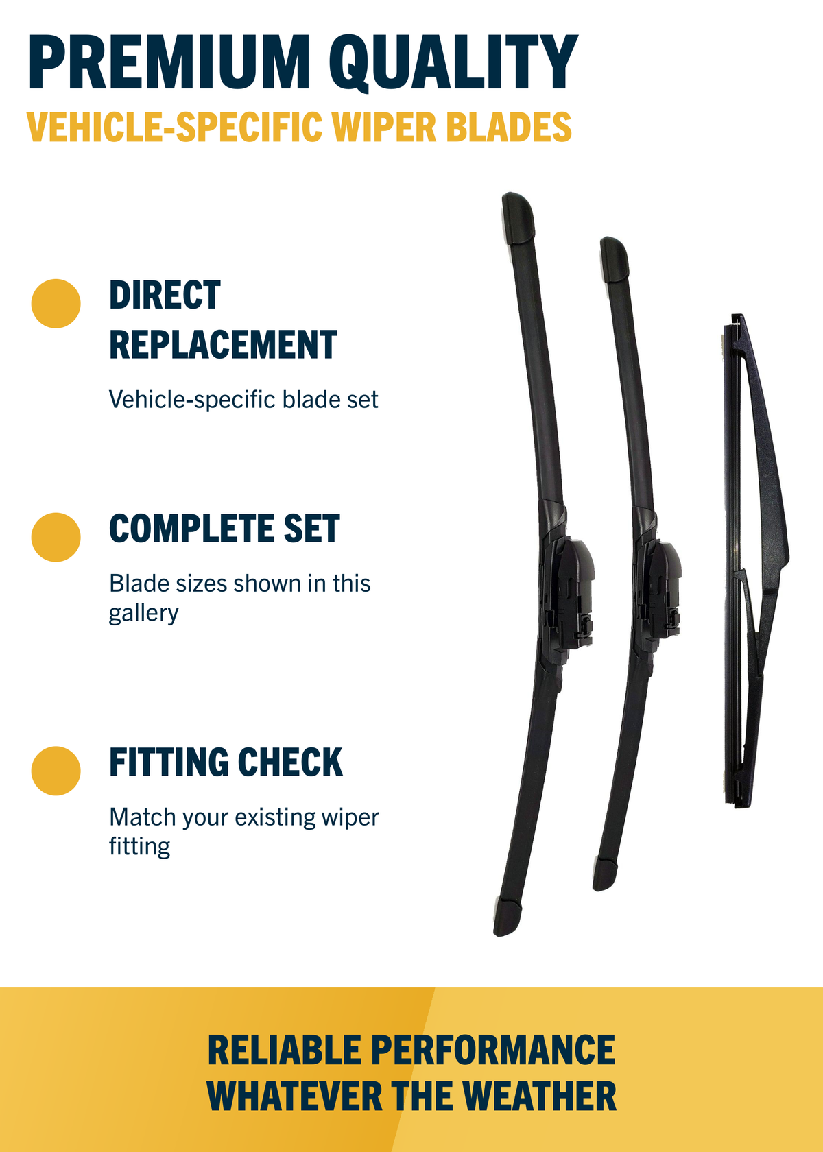 Direct-fit wiper blade construction