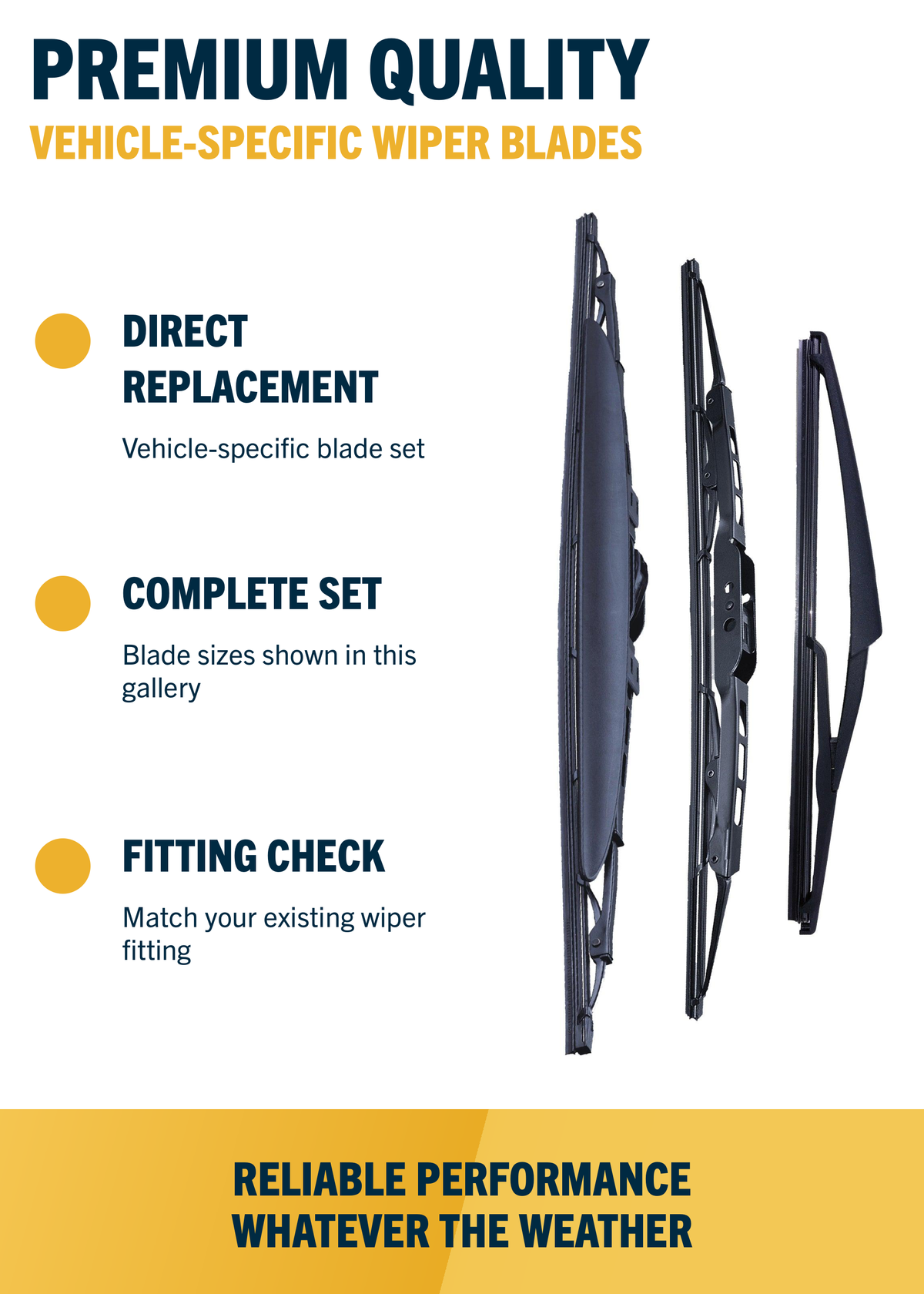 Direct-fit wiper blade construction