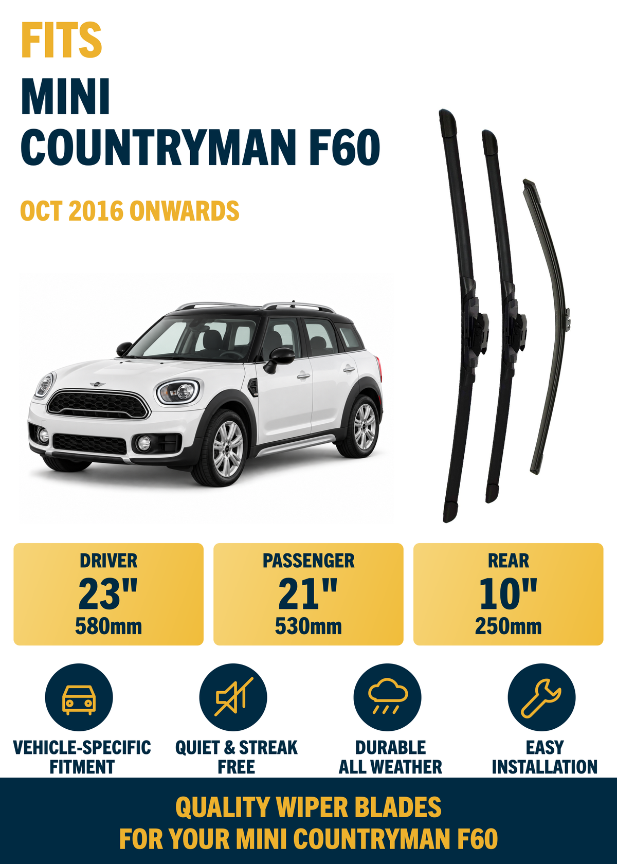 MINI Countryman F60 Estate wiper blade overview