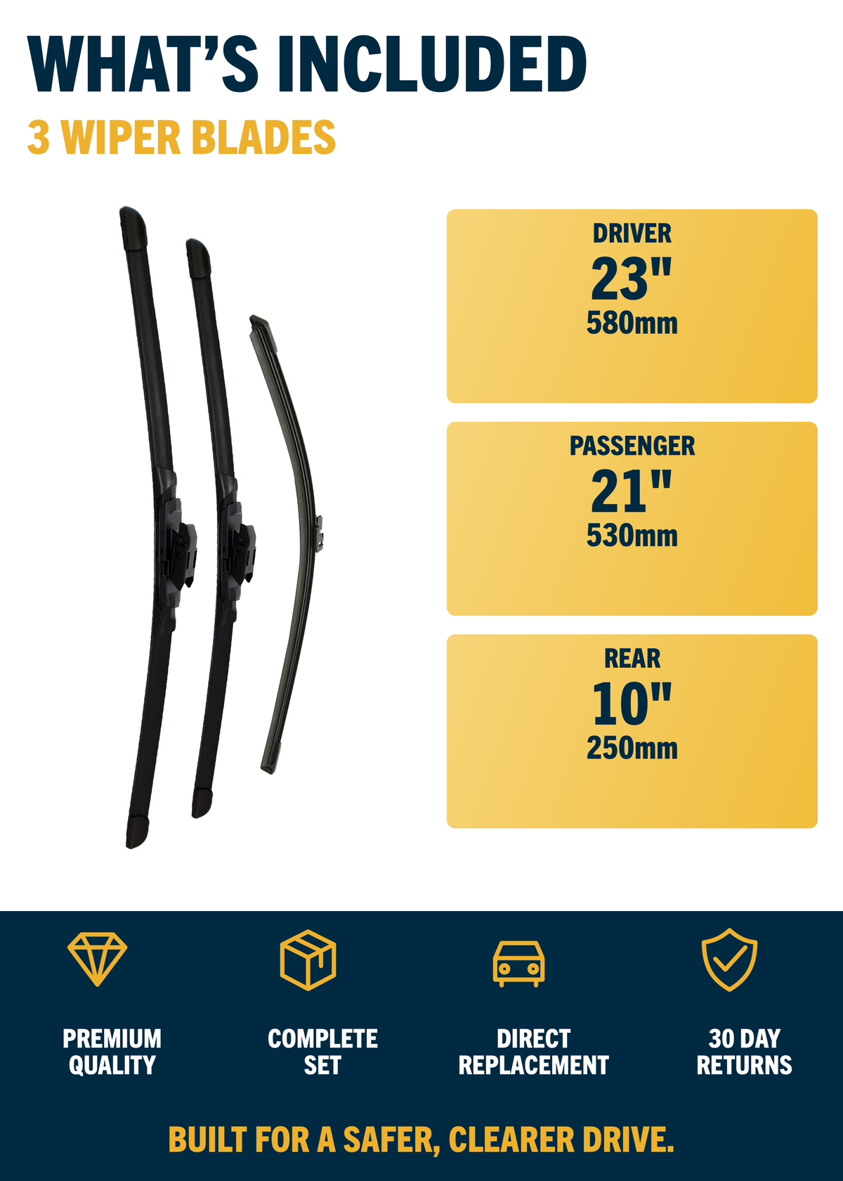 MINI Countryman F60 Estate wiper blades included and sizes