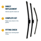 Direct-fit wiper blade construction