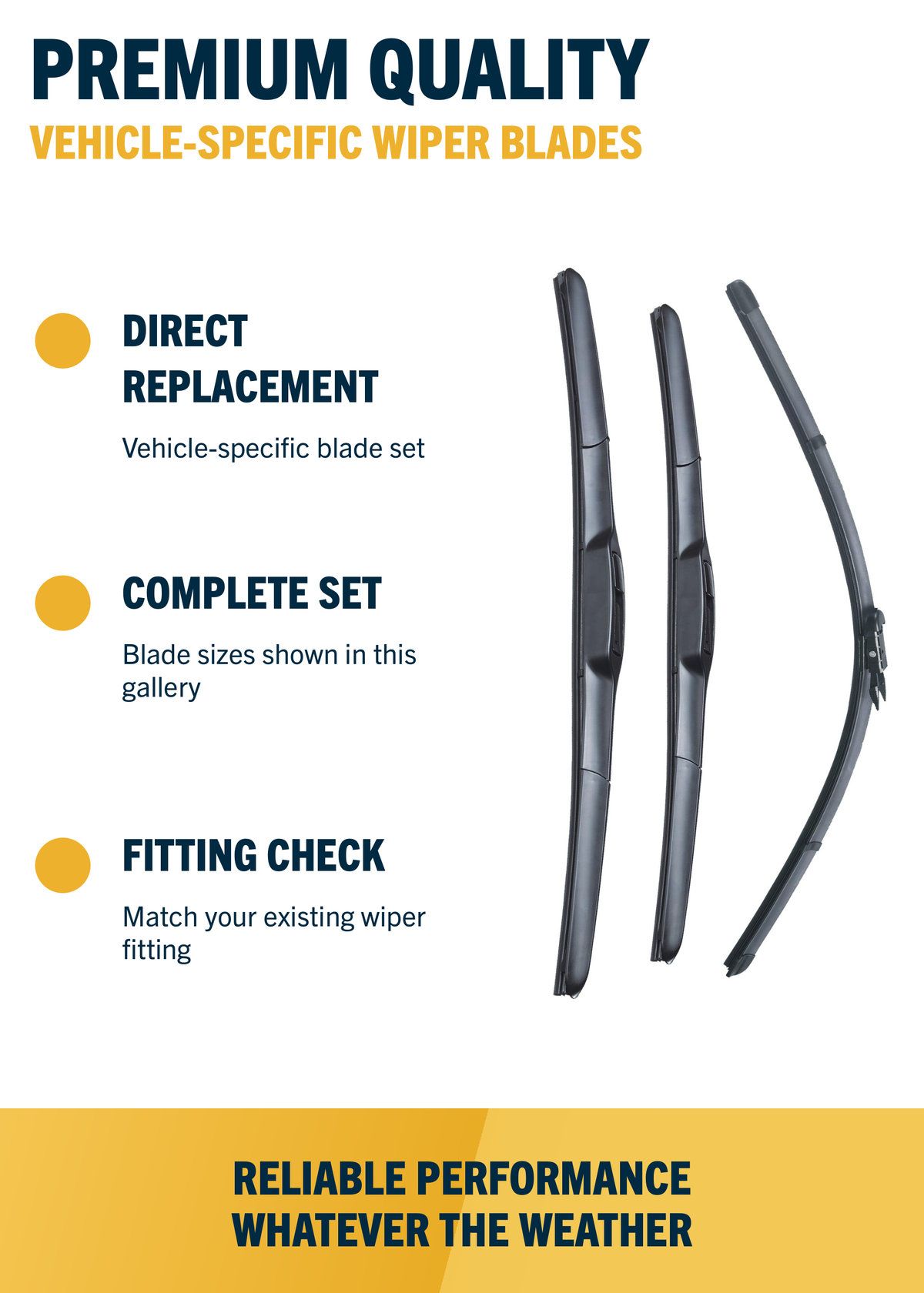 Hybrid wiper blade construction