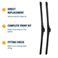 Direct-fit wiper blade construction