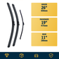 Volvo V40 Hatchback wiper blades included and sizes