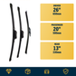 Jaguar E-Pace SUV wiper blades included and sizes