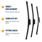 Direct-fit wiper blade construction
