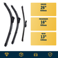 SEAT Leon 5F Hatchback wiper blades included and sizes