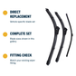 Direct-fit wiper blade construction