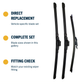 Direct-fit wiper blade construction