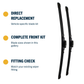 Direct-fit wiper blade construction