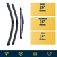 Peugeot 208 Hatchback wiper blades included and sizes
