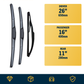 Kia Rio Hatchback wiper blades included and sizes