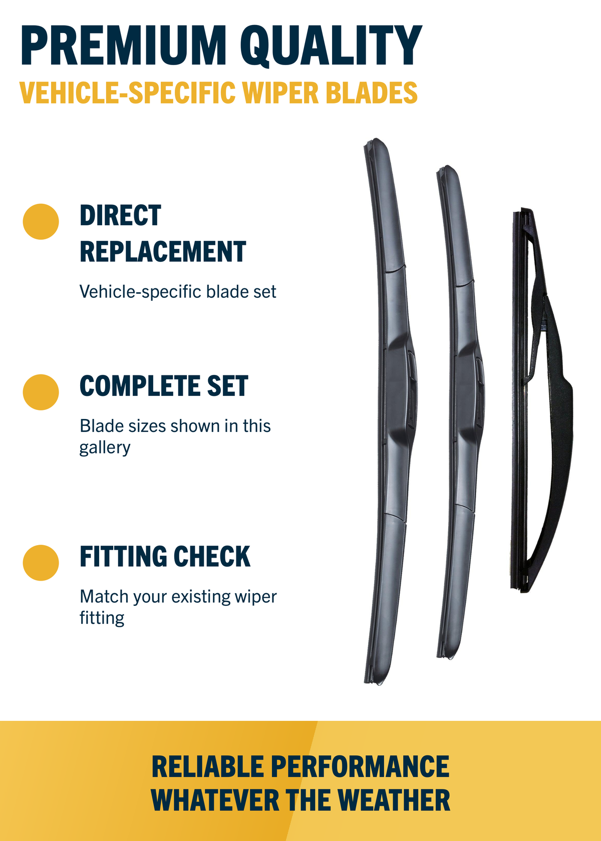 Hybrid wiper blade construction