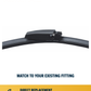 V-NOTCH / B-CLIP front wiper fitting close-up